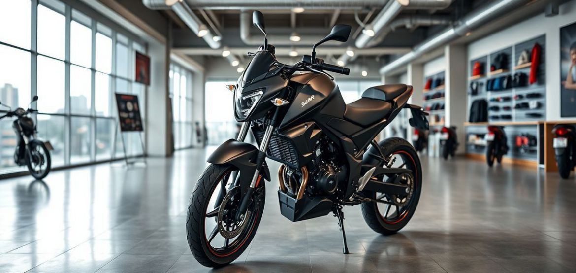 A rider on a red Bajaj Pulsar NS 160 navigating urban streets in Nairobi, showcasing its dynamic design.