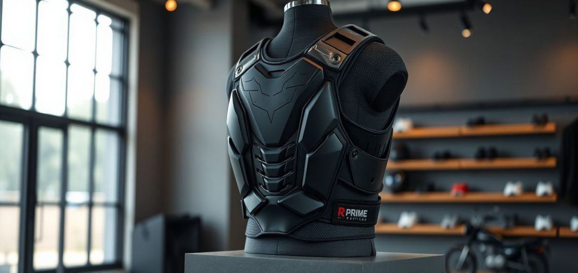 CE-certified motorcycle body armour including back protectors and chest guards