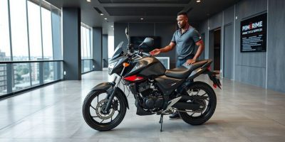 Prime Cycle Services motorcycle test ride in Nairobi
