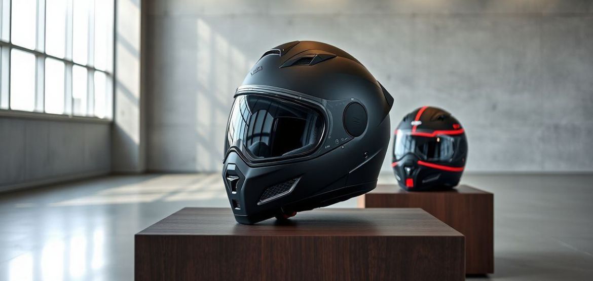 Full-Face Helmets offering complete head and face protection for motorcycle riders