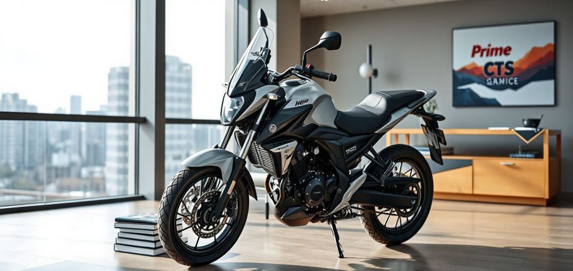 Hero Passion Pro i3s motorcycle parked in an urban setting in Nairobi, highlighting its sleek design and i3s technology.