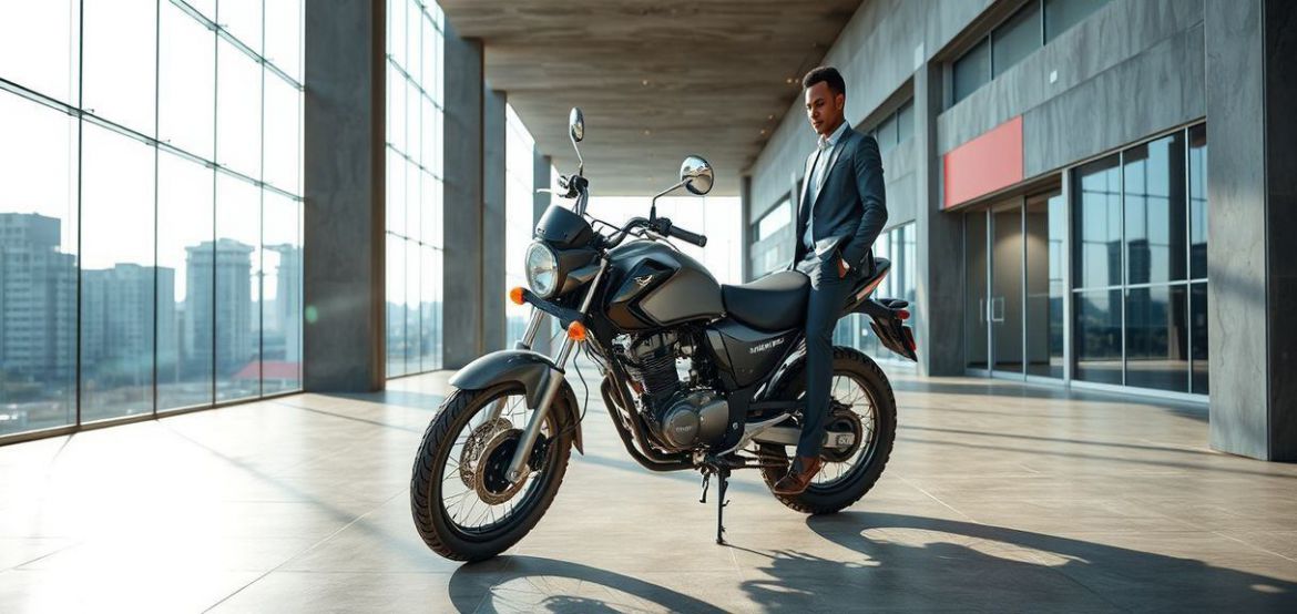A lineup of new Honda Motorcycles, including Ace CB125 and XL125, at Prime Cycle Services showroom in Nairobi, Kenya