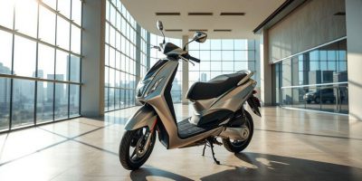 TVS Wego and Hero Maestro scooters in Nairobi showroom