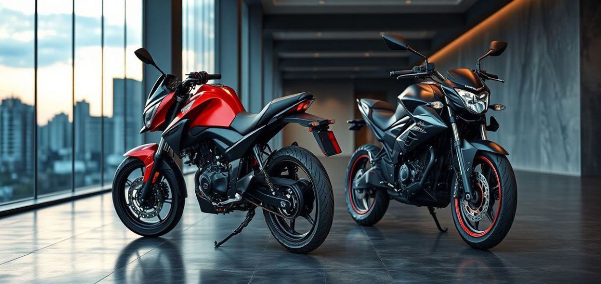 A sleek Bajaj Pulsar 220 F sports bike parked in Nairobi, representing the Sports Bikes (150cc - 220cc) category from Prime C