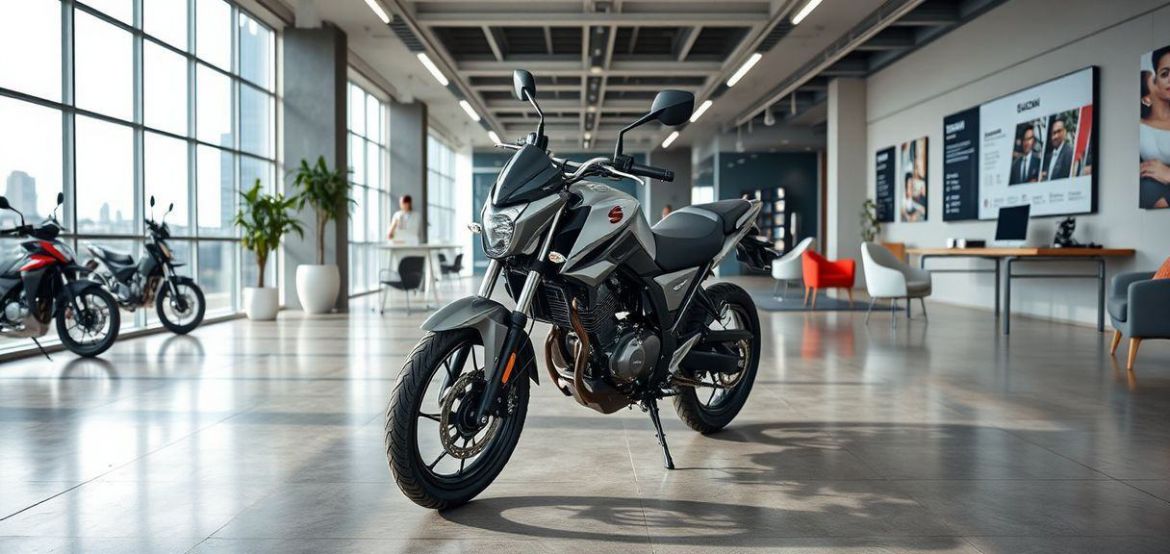 Suzuki GE110 Hayate motorcycle parked on a street in Nairobi, ready for commute or boda boda business