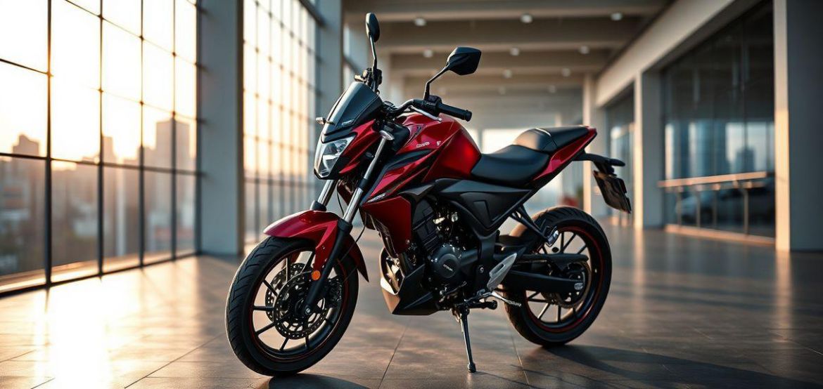 Red and white Suzuki Gixxer 150 SF sports motorcycle parked, showcasing its sleek design and full fairing, available at Prime