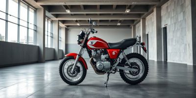 Rider on Suzuki TS185ER navigating a rugged trail in Kenya, highlighting its off-road capability.