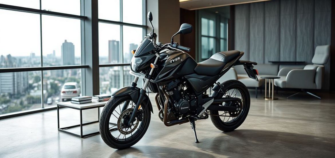 Blue TVS Star LX motorcycle being ridden on a busy Nairobi street by a boda boda rider, highlighting its fuel efficiency.