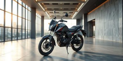 TVS Star Series HLX 125 motorcycle parked on a Kenyan road, highlighting its robust design and reliability.