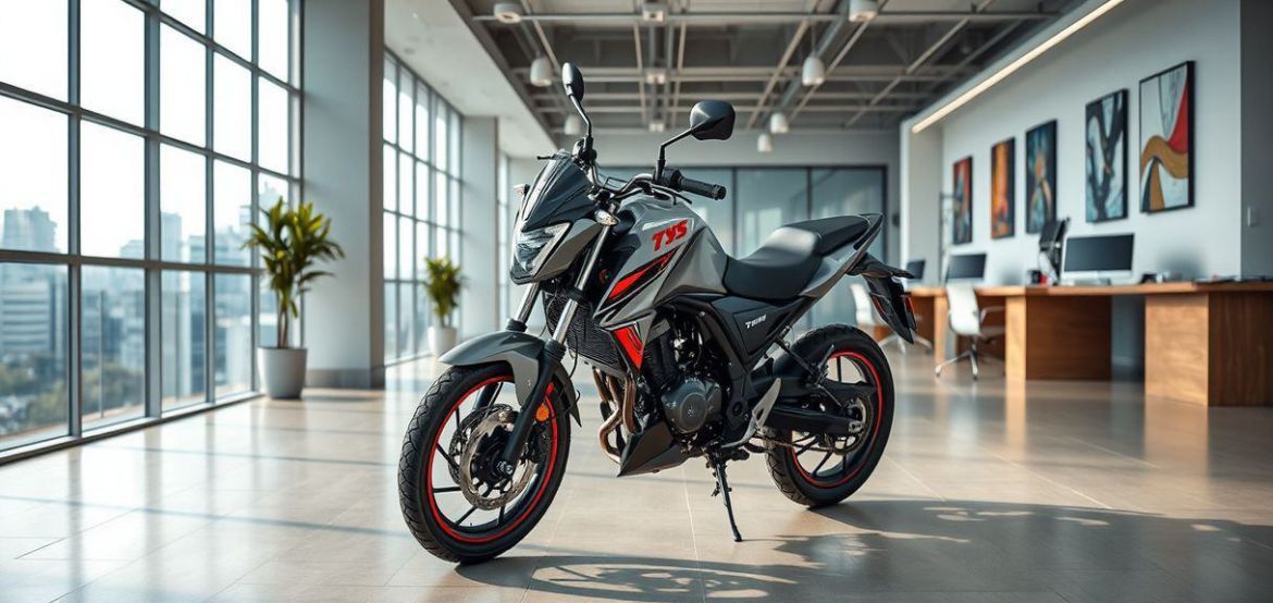 New TVS ZT 125 motorcycle parked on a street in Nairobi, ready for commutes and boda boda business, offered by Prime Cycle Se